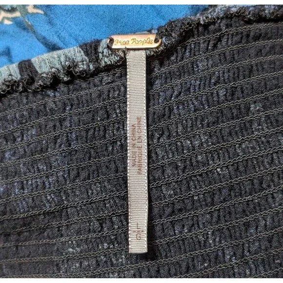 Free People Size L Blouse La Bamba Floral Paisley Baby Doll Y2K Boho Whimsigoth - Picture 7 of 10